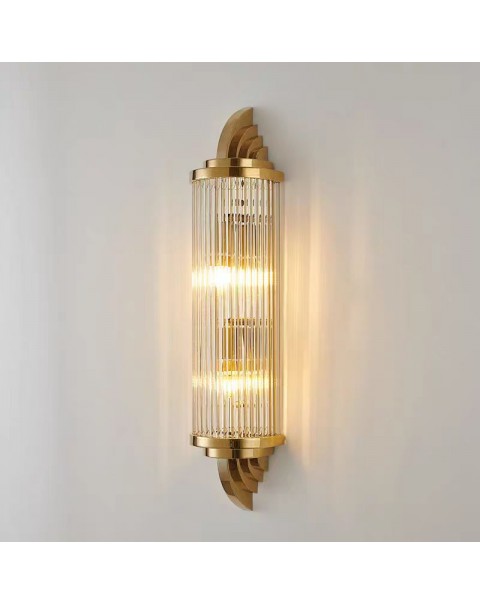 Post-modern light luxury wall lamp living room background wall creative personality hotel aisle stairs bedroom bedside crystal wall lamps