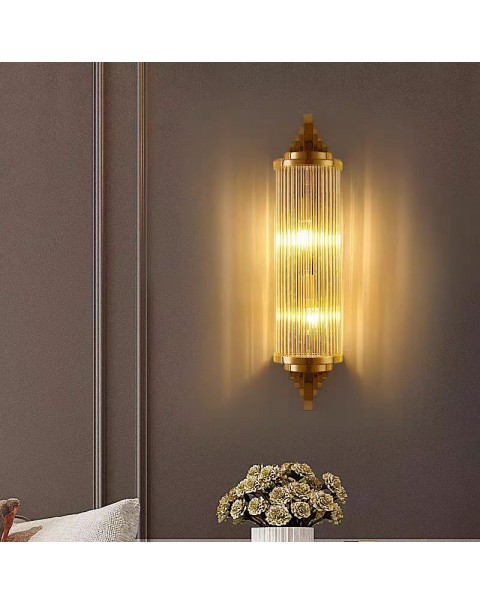 Post-modern light luxury wall lamp living room background wall creative personality hotel aisle stairs bedroom bedside crystal wall lamps