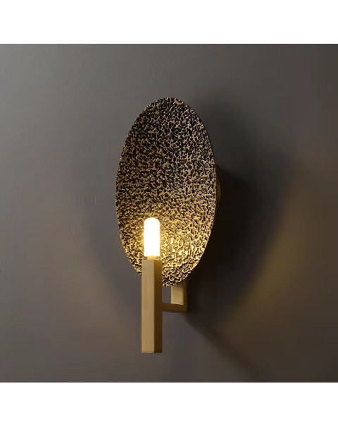 Post-modern light luxury wall lamp copper creative living room background lamp hotel designer aisle lamp bedroom bedside wall lamps