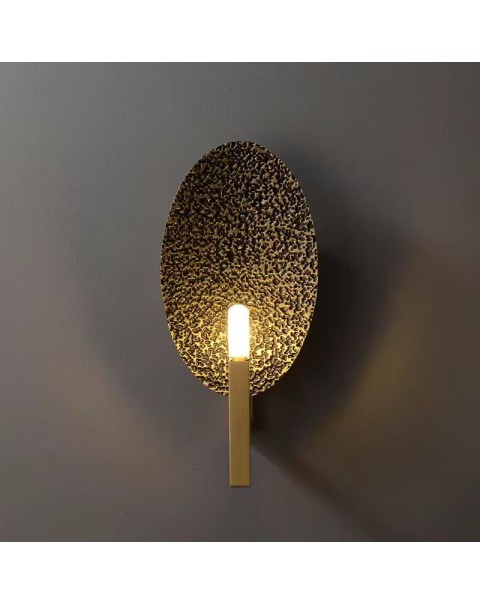Post-modern light luxury wall lamp copper creative living room background lamp hotel designer aisle lamp bedroom bedside wall lamps