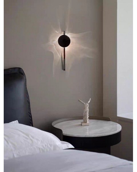 Wall lamp bedroom 2024 new angel eyes rotating living room background wall lamp staircase lamp bedside lamp ambient light