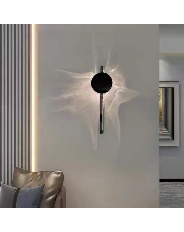 Wall lamp bedroom 2024 new angel eyes rotating liv...