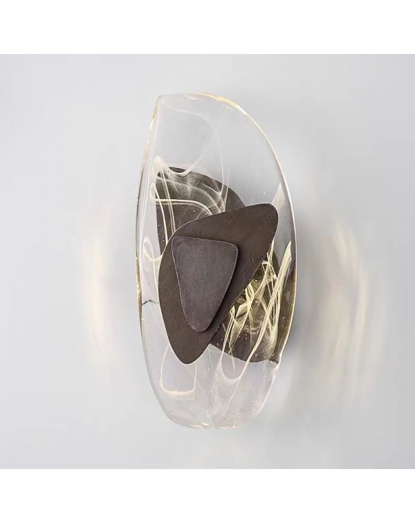 Light luxury crystal bedside wall lamp post-modern...