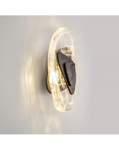 Light luxury crystal bedside wall lamp post-modern creative design study bedroom lamp living room sofa TV background wall light