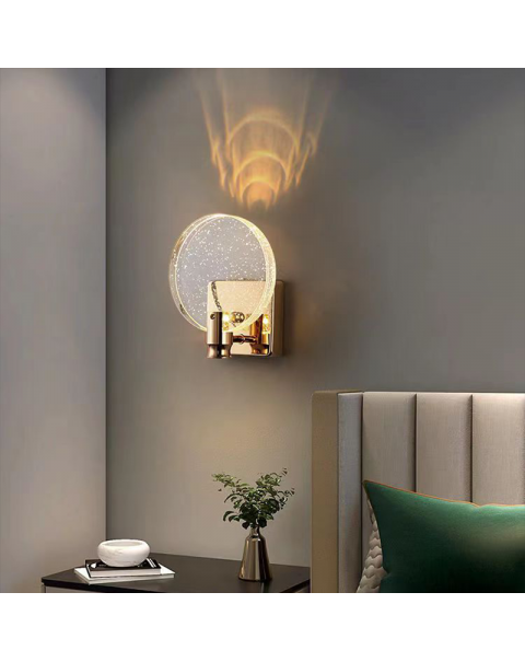 Wall lamp bedroom bedside lamp light luxury bubble crystal creative living room decorative TV background wall lights