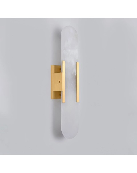 Designer light luxury full copper long bedroom bedside lamp corridor aisle wall lamp Scandinavian creative living room lucite wall light