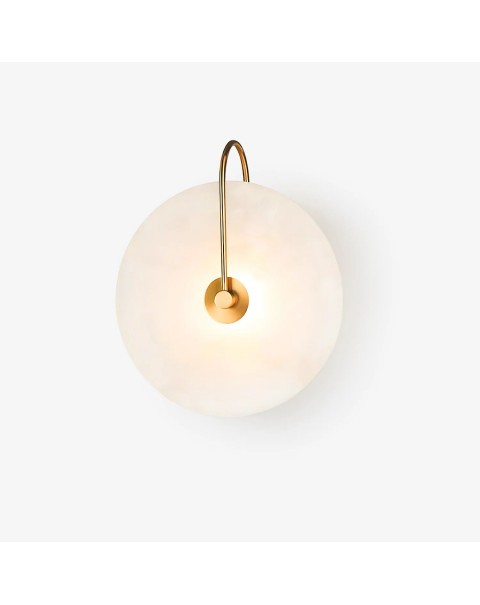 Scandinavian marble modern minimalist bedside lamp full copper new Chinese bedroom creative background wall living room aisle wall lamps