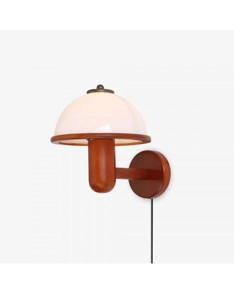 Wabi-sabi style solid wood art Japanese retro wall lamp Scandinavian creative living room wall bedroom bedside study reading lamps and lanterns