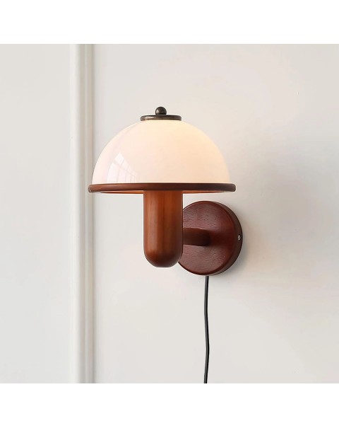 Wabi-sabi style solid wood art Japanese retro wall lamp Scandinavian creative living room wall bedroom bedside study reading lamps and lanterns