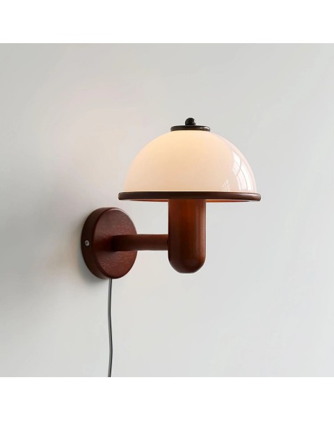 Wabi-sabi style solid wood art Japanese retro wall lamp Scandinavian creative living room wall bedroom bedside study reading lamps and lanterns