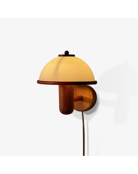Wabi-sabi style solid wood art Japanese retro wall lamp Scandinavian creative living room wall bedroom bedside study reading lamps and lanterns