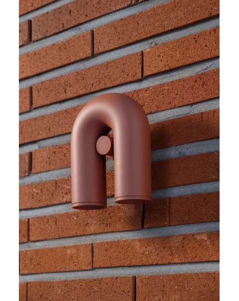 Danish designer U-shaped minimalist creative LED bedside reading lamp simple personality living room background wall water pipe wall light