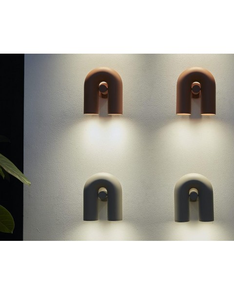 Danish designer U-shaped minimalist creative LED bedside reading lamp simple personality living room background wall water pipe wall light