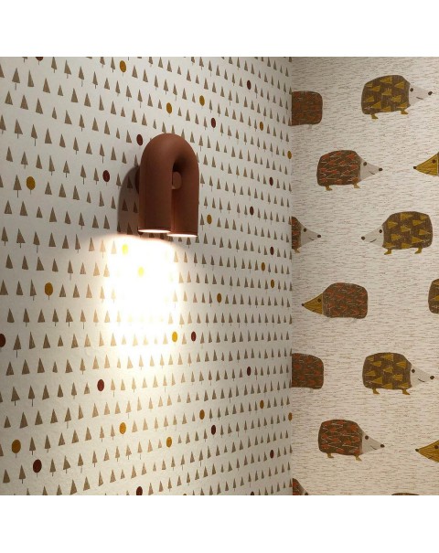 Danish designer U-shaped minimalist creative LED bedside reading lamp simple personality living room background wall water pipe wall light