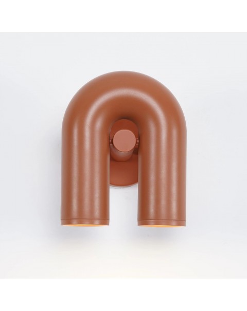 Danish designer U-shaped minimalist creative LED bedside reading lamp simple personality living room background wall water pipe wall light