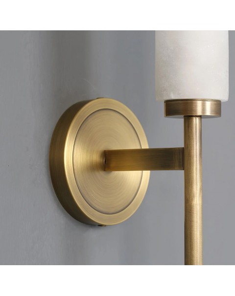 Spain imported marble Scandinavian simple light luxury hotel B&B living room bedroom bedside full copper wall lamps