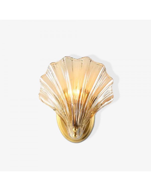 Shell wall lamp all copper light luxury living roo...