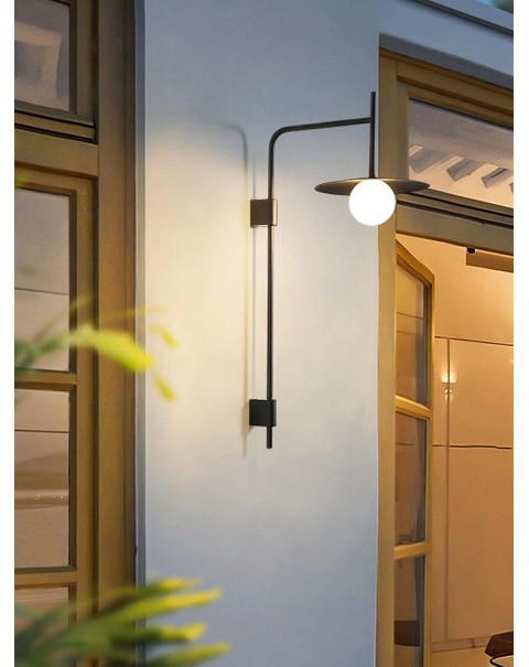 Post-modern Scandinavian style simple creative personality living room background wall aisle corridor balcony flying saucer wall light