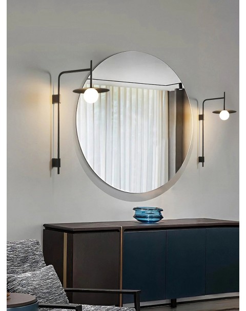 Post-modern Scandinavian style simple creative personality living room background wall aisle corridor balcony flying saucer wall light
