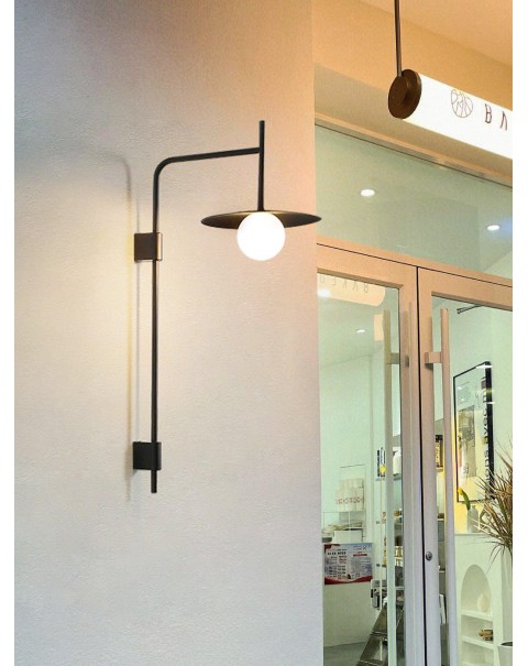 Post-modern Scandinavian style simple creative personality living room background wall aisle corridor balcony flying saucer wall light