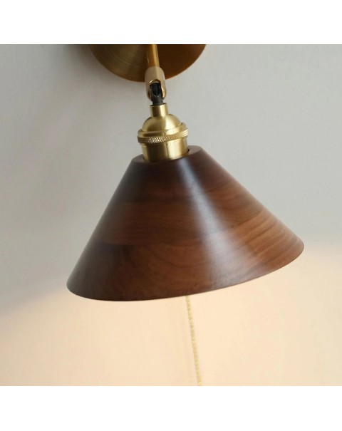 Scandinavian black walnut wood B&B bedroom bedside bar dining pendant dining room small lamp Japanese retro aisle entrance chandelier