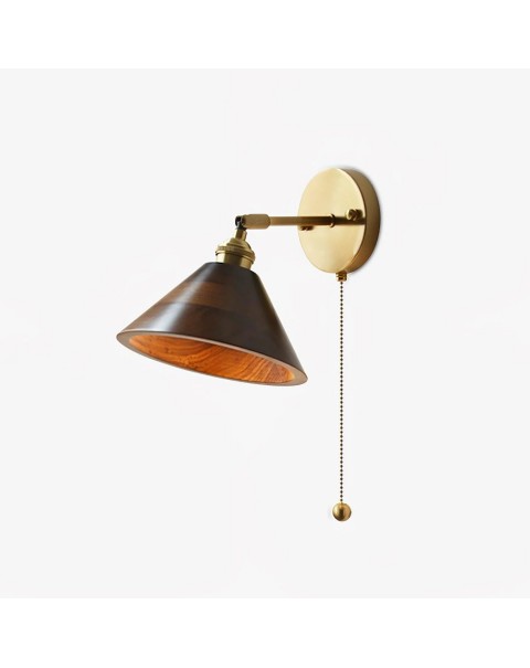 Scandinavian black walnut wood B&B bedroom bedside bar dining pendant dining room small lamp Japanese retro aisle entrance chandelier
