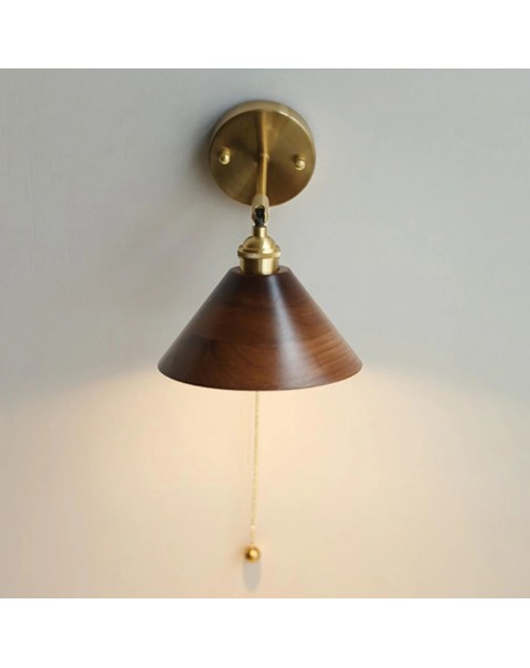 Scandinavian black walnut wood B&B bedroom bedside bar dining pendant dining room small lamp Japanese retro aisle entrance chandelier
