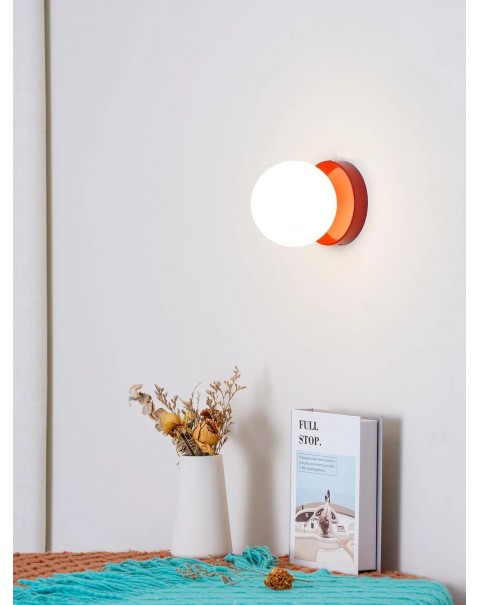 Modern simple glass wall lamp corridor aisle entrance light living room background wall macramé bedroom bedside light