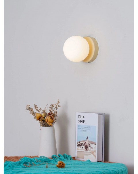 Modern simple glass wall lamp corridor aisle entrance light living room background wall macramé bedroom bedside light
