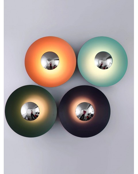 Light luxury post-modern designer ceiling lamp entryway bedroom bedside decorative round background wall personalised flying saucer wall lamps