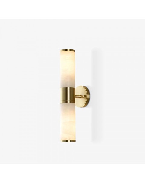 Modern simple light luxury hotel guest room living room bathroom aisle dining room natural marble copper bedroom bedside wall sconce