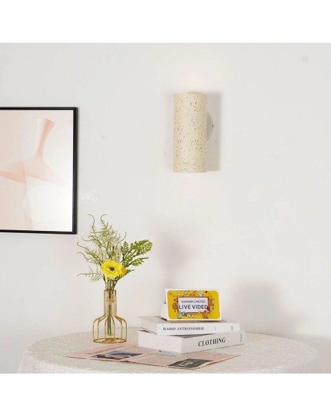 Wabi-sabi style wall lamp living room back wall double head bedroom bedside lamp Scandinavian antique style study room folk hostel master bedroom light