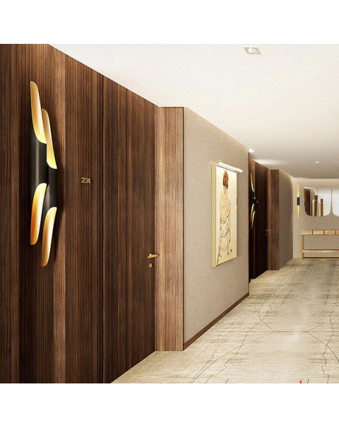 Modern simple slant mouth bamboo tube wall lamp living room background wall creative aisle staircase double head bedroom bedside wall light