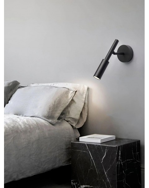 Scandinavian simple LED wall lamp bedroom bedside wall lamp entrance aisle mounted spotlight angle adjustable 95 high colour rendering