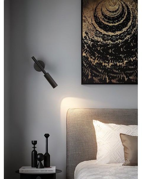 Scandinavian simple LED wall lamp bedroom bedside wall lamp entrance aisle mounted spotlight angle adjustable 95 high colour rendering