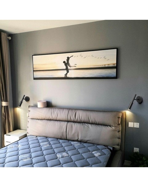 Scandinavian simple LED wall lamp bedroom bedside wall lamp entrance aisle mounted spotlight angle adjustable 95 high colour rendering