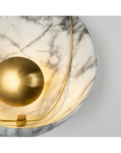 Modern light luxury creative living room bedroom bedside wall lamps aisle study room model room art marble grain lamps and lanterns