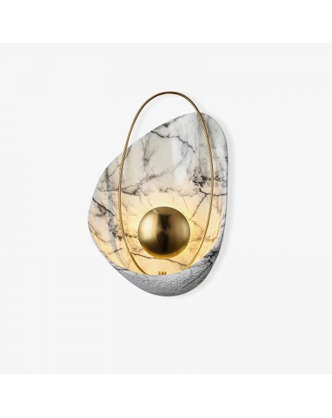 Modern light luxury creative living room bedroom bedside wall lamps aisle study room model room art marble grain lamps and lanterns