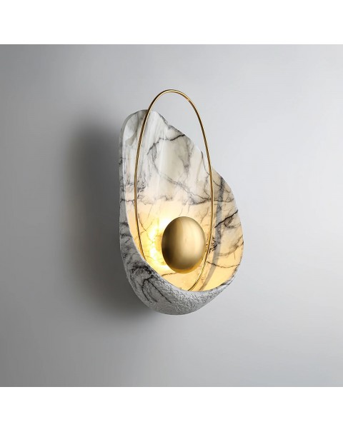 Modern light luxury creative living room bedroom bedside wall lamps aisle study room model room art marble grain lamps and lanterns
