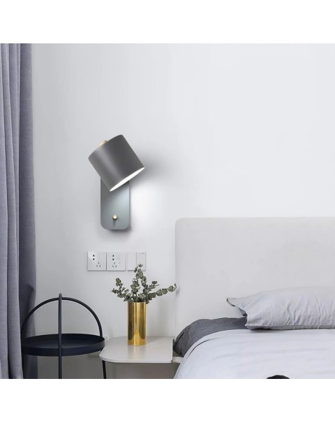 Scandinavian modern simple bedside lamp bedroom macaron creative personality background wall led with switch net red wall light