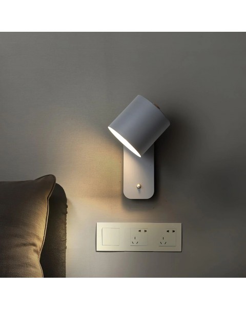 Scandinavian modern simple bedside lamp bedroom macaron creative personality background wall led with switch net red wall light