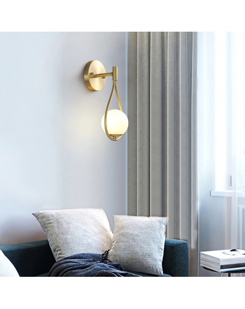 Simple post-modern creative bedroom bedside lamps and lanterns aisle corridor Scandinavian living room light luxury background wall hotel wall lamps