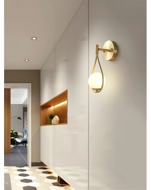 Simple post-modern creative bedroom bedside lamps and lanterns aisle corridor Scandinavian living room light luxury background wall hotel wall lamps