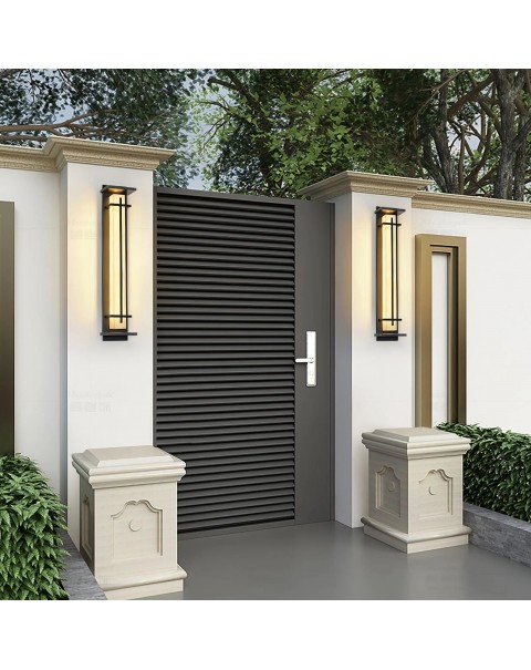 Outdoor wall lamps super bright up and down luminous spotlight long villa gate entrance on both sides of the pillar wall lamp outdoor patio light