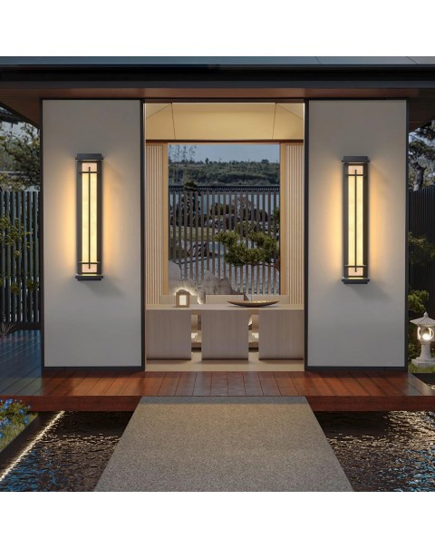 Outdoor wall lamps super bright up and down luminous spotlight long villa gate entrance on both sides of the pillar wall lamp outdoor patio light