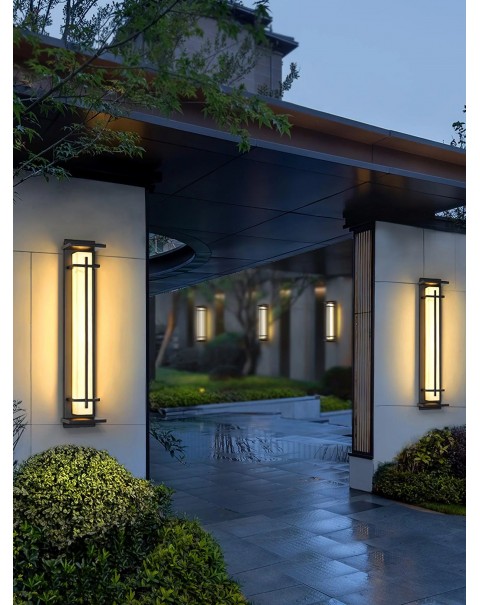 Outdoor wall lamps super bright up and down luminous spotlight long villa gate entrance on both sides of the pillar wall lamp outdoor patio light