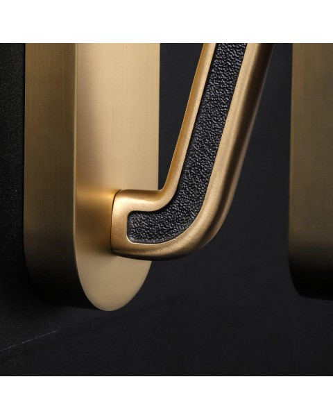 Post-modern wall lamp Hong Kong-style light luxury living room background wall lamp creative copper simple designer bedroom bedside lamps