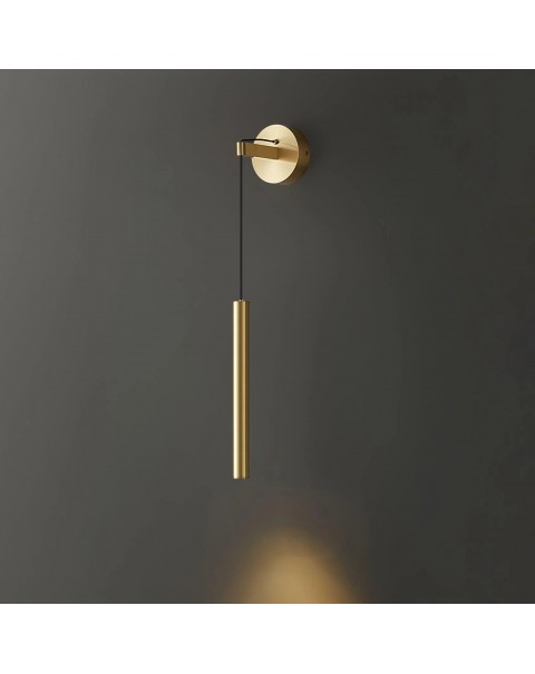 Post-modern wall lamp Hong Kong-style light luxury living room background wall lamp creative copper simple designer bedroom bedside lamps