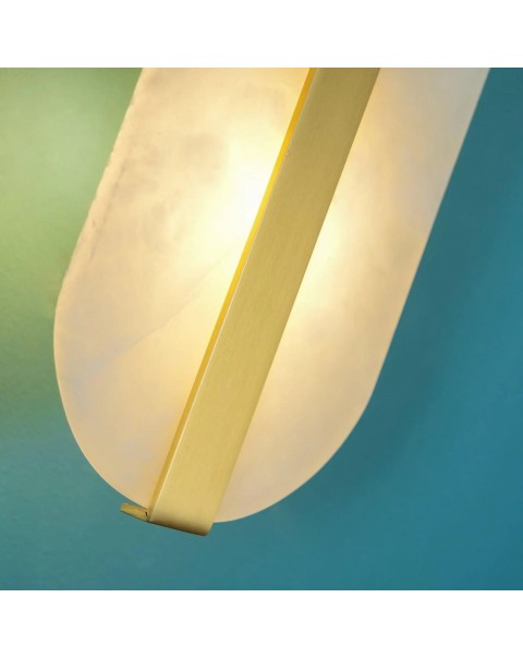 Light luxury copper wall lamp living room background wall marble post-modern minimalist designer creative bedroom study bedside lamps