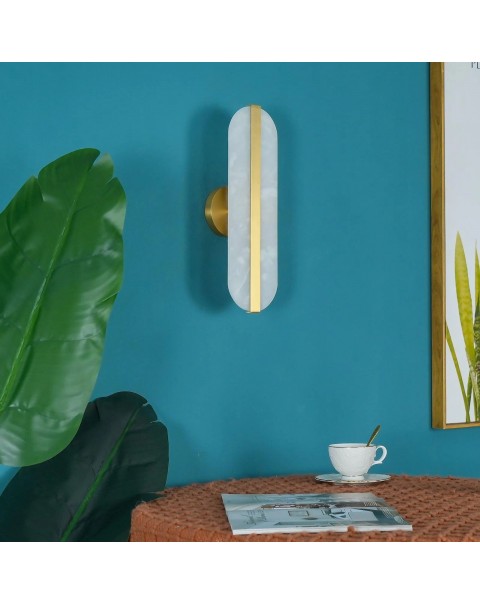 Light luxury copper wall lamp living room background wall marble post-modern minimalist designer creative bedroom study bedside lamps